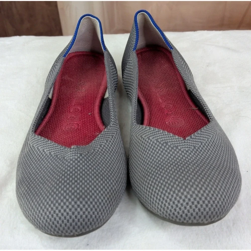 Rothys 'The Flat' Round Toe Gray Birdseye Slip On flats